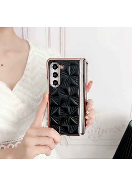 Samsung Galaxy Z Fold6 5g Pu Deri + Pc Galvanik Telefon Kapağı (Yurt Dışından) modelleri