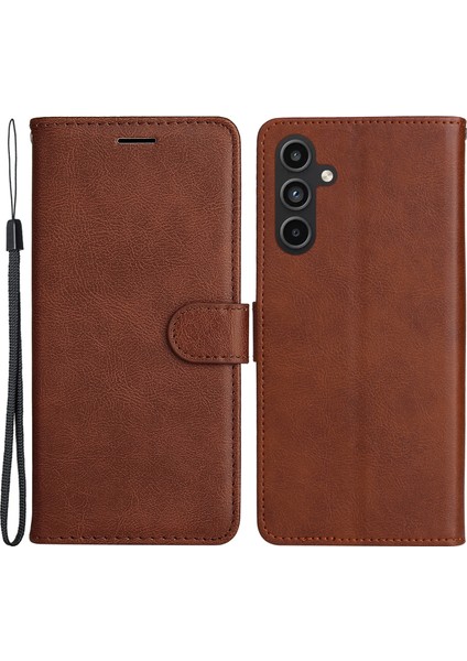 Samsung Galaxy A15 5g Düz Renkli Deri Flip Telefon Kapağı (Yurt Dışından)