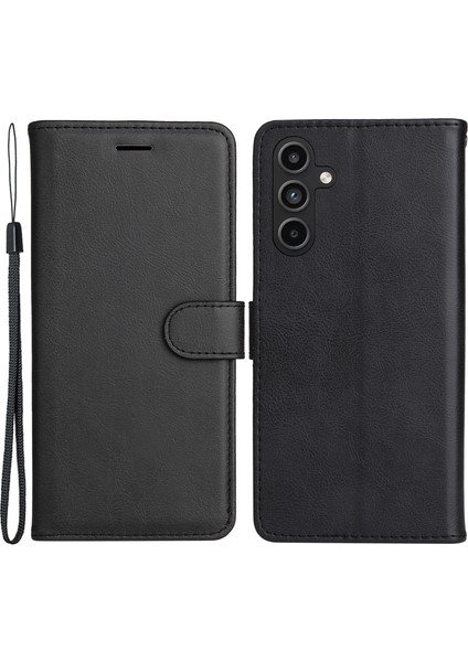 Samsung Galaxy A15 5g Düz Renkli Deri Flip Telefon Kapağı (Yurt Dışından)