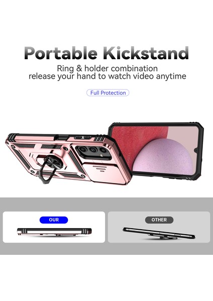 Samsung Galaxy S23 Fe Kılıf Slayt Kamera Koruma Kickstand Telefon Kapağı (Yurt Dışından) modelleri