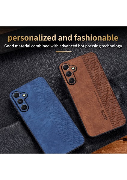 Samsung Galaxy A25 5g Pu Deri Kaplamalı Tpu Slip Slayt Kabuğu (Yurt Dışından)