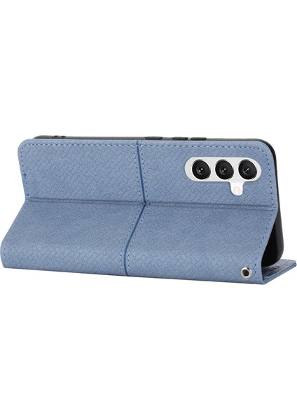 Samsung Galaxy A15 4g/galaxy A15 5g Manyetik Telefon Kılıfı Dokuma Doku Folio Stand Kapağı (Yurt Dışından)