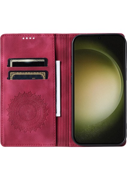 Samsung Galaxy S23 Deri Basılı Mandala Çiçek Telefon Koruyucu (Yurt Dışından) fiyatları