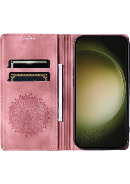 Samsung Galaxy S23 Deri Basılı Mandala Çiçek Telefon Koruyucu (Yurt Dışından) fiyatları