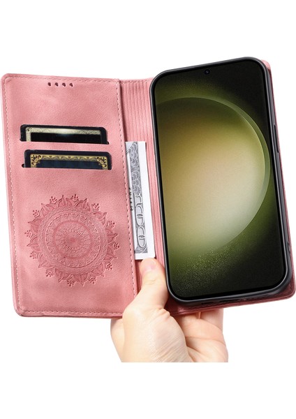 Samsung Galaxy S23 Deri Basılı Mandala Çiçek Telefon Koruyucu (Yurt Dışından) fırsatları