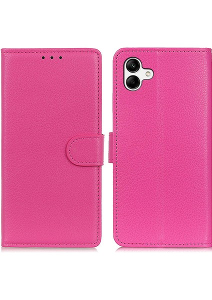 Samsung Galaxy A05 4g Kasa Cüzdan Stand Litchi Doku Pu Deri Telefon Kapağı (Yurt Dışından)