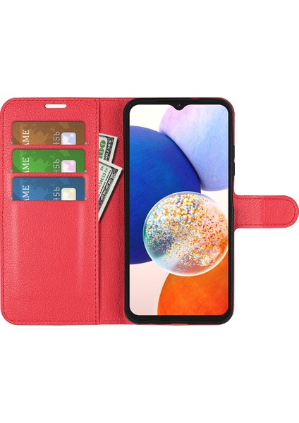 Samsung Galaxy M14 5g Litchi Doku Cüzdan Kapak Stand Telefon Kılıfı (Yurt Dışından) modelleri