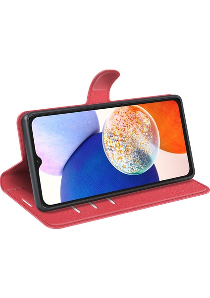 Samsung Galaxy M14 5g Litchi Doku Cüzdan Kapak Stand Telefon Kılıfı (Yurt Dışından) fırsatları