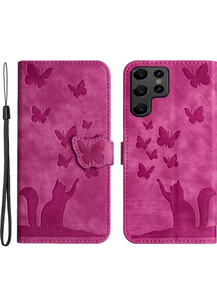 Samsung Galaxy S23 Ultra Cüzdan Kart Tutucu Deri Telefon Kılıfı (Yurt Dışından)