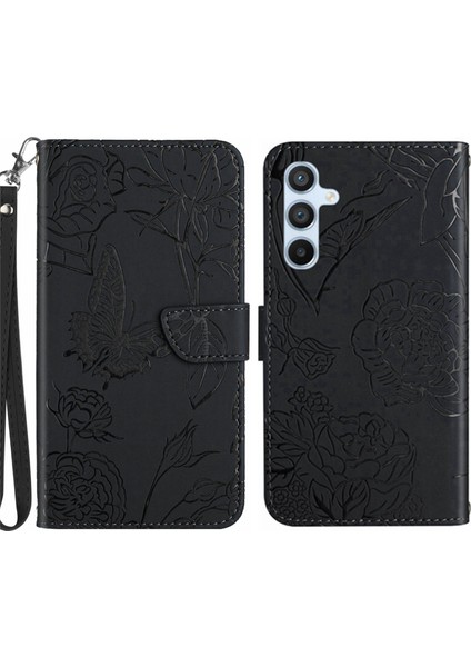 Samsung Galaxy M14 Telefon Kılıfı 5g Pu Deri Kelebek Çiçekleri Stand Cüzdan Kapağı Kayış (Yurt Dışından)