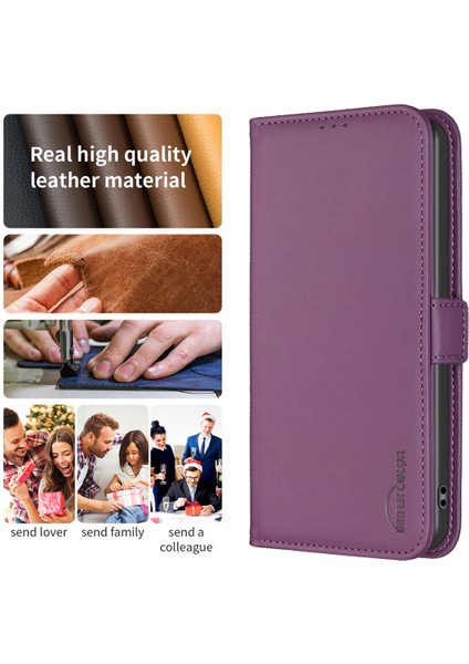 Samsung Galaxy A05 4g Stand Deri Deri Anti-Fall Cüzdan Telefon Kapağı (Yurt Dışından)