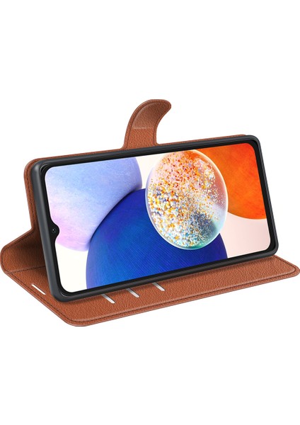 Samsung Galaxy M14 5g Litchi Doku Cüzdan Kapak Stand Telefon Kılıfı (Yurt Dışından) fırsatları