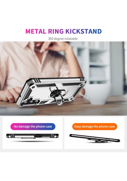 Samsung Galaxy A15 5g Pc+ Tpu Şok Geçirmez Telefon Kapağı Kickstand ile (Yurt Dışından) indirimleri