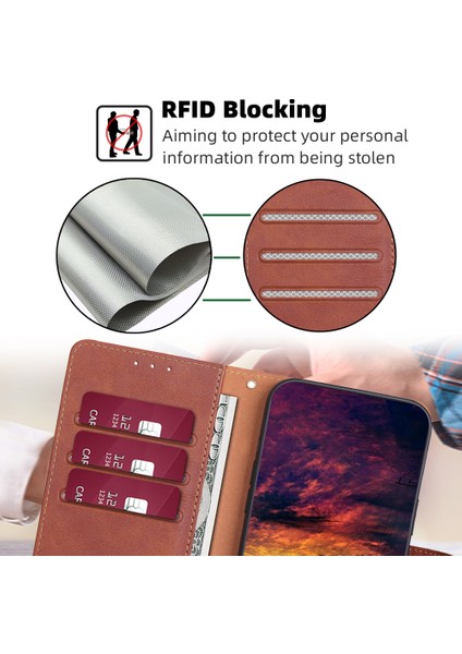 Samsung Galaxy M14 5g Telefon Cüzdan Kılıfı Pu Deri Rfıd Engelleme Cowhide Doku Stand Telefon Kapağı (Yurt Dışından) indirimleri