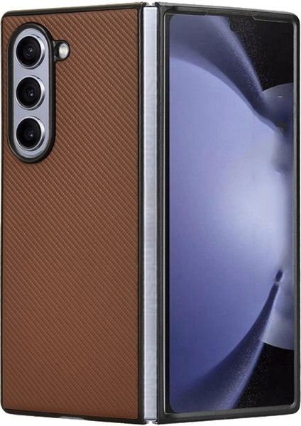 Samsung Galaxy Z Fold6 5g Pu Deri + Pc Düşmeye Dayanıklı Kabuk Karbon Fiber Doku (Yurt Dışından)