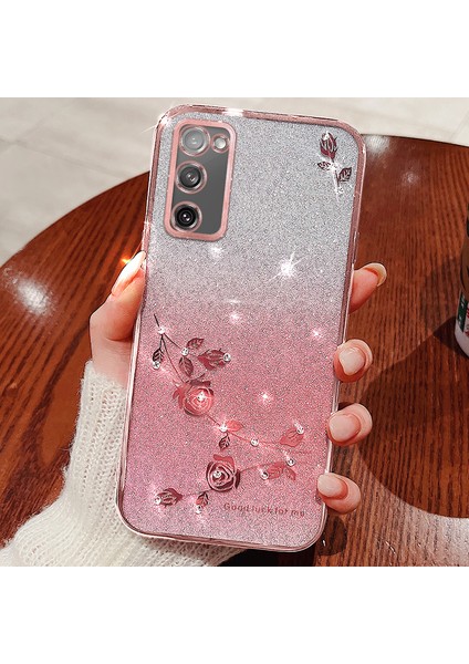 Samsung Galaxy S20 Fe / S20 Lite / S20 Fe 2022 Glitter Tpu Çiçek Deksi Telefon Kapağı Kayışlı (Yurt Dışından) fiyatları