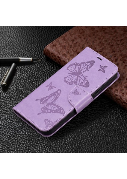 Samsung Galaxy M14 5g Cüzdan Stand Telefon Deri Kılıf Kelebek Baskılı Telefon Kapağı Kayışlı (Yurt Dışından) fırsatları