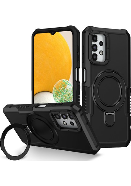 Samsung Galaxy A13 5G/A13 4g Slim-Fit Tpu+Pc Ring Kickstand Telefon Geri Kabuğu (Yurt Dışından)