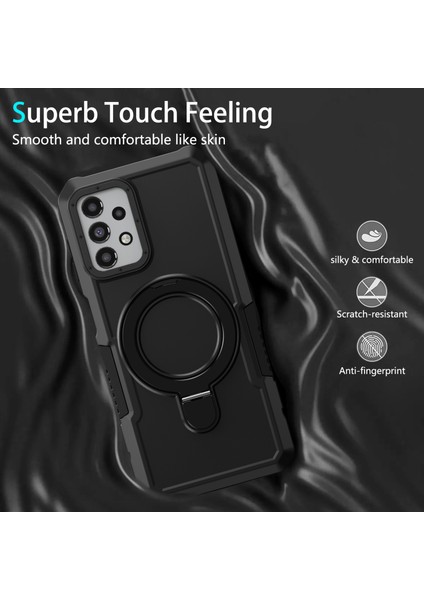 Samsung Galaxy A13 5G/A13 4g Slim-Fit Tpu+Pc Ring Kickstand Telefon Geri Kabuğu (Yurt Dışından)