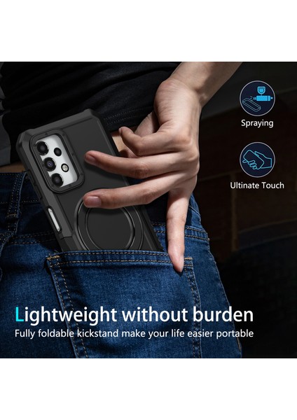 Samsung Galaxy A13 5G/A13 4g Slim-Fit Tpu+Pc Ring Kickstand Telefon Geri Kabuğu (Yurt Dışından)