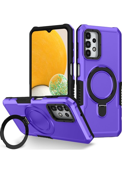 Samsung Galaxy A13 5G/A13 4g Slim-Fit Tpu+Pc Ring Kickstand Telefon Geri Kabuğu (Yurt Dışından)
