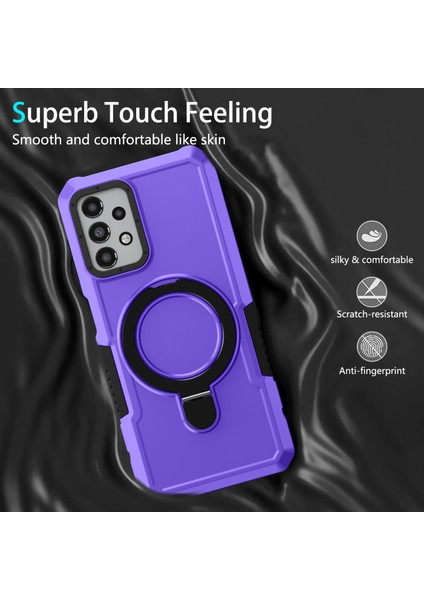 Samsung Galaxy A13 5G/A13 4g Slim-Fit Tpu+Pc Ring Kickstand Telefon Geri Kabuğu (Yurt Dışından)