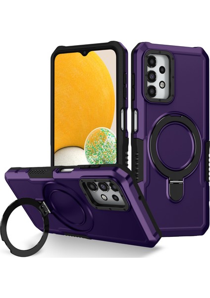 Samsung Galaxy A13 5G/A13 4g Slim-Fit Tpu+Pc Ring Kickstand Telefon Geri Kabuğu (Yurt Dışından)