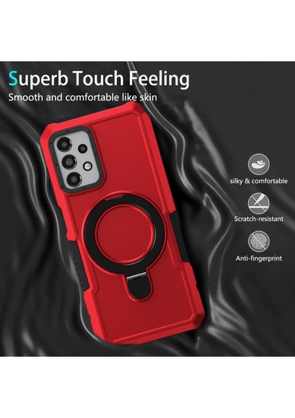 Samsung Galaxy A13 5G/A13 4g Slim-Fit Tpu+Pc Ring Kickstand Telefon Geri Kabuğu (Yurt Dışından)