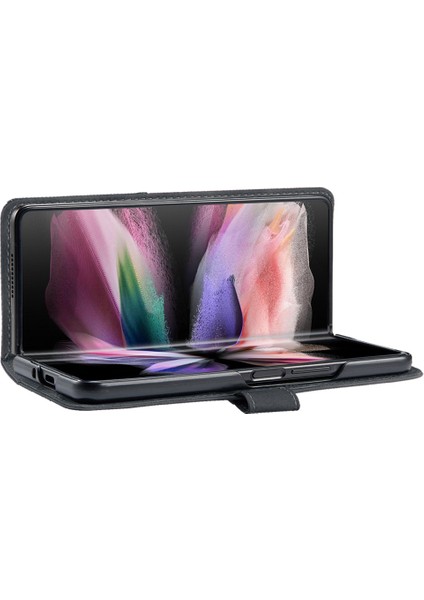 Samsung Galaxy Z Fold6 5g Pu Deri Geometrik Telefon Kılıfı (Yurt Dışından)