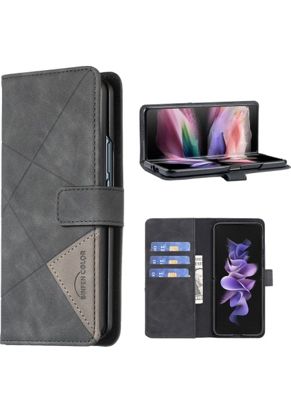 Samsung Galaxy Z Fold6 5g Pu Deri Geometrik Telefon Kılıfı (Yurt Dışından)