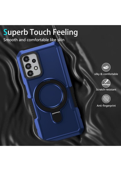 Samsung Galaxy A13 5G/A13 4g Slim-Fit Tpu+Pc Ring Kickstand Telefon Geri Kabuğu (Yurt Dışından)