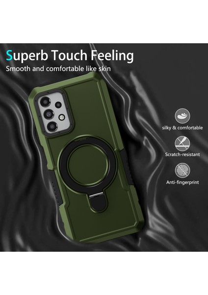 Samsung Galaxy A13 5G/A13 4g Slim-Fit Tpu+Pc Ring Kickstand Telefon Geri Kabuğu (Yurt Dışından)