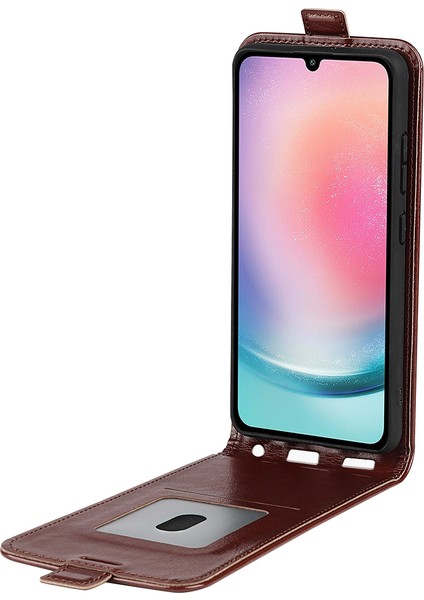 Samsung Galaxy A25 5g Çılgın At Dokusu Pu Deri Telefon Kabuğu Dikey Flip Kapak (Yurt Dışından) fiyatları