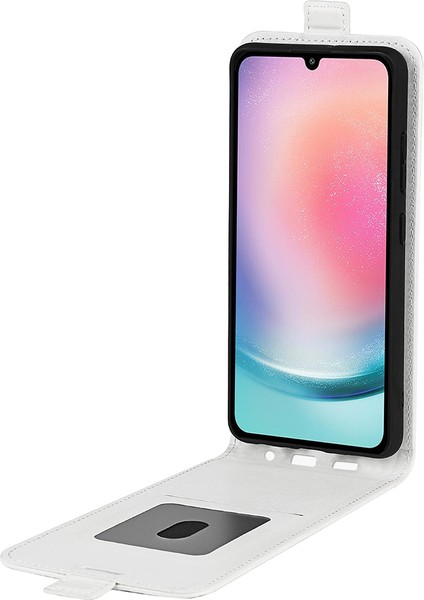 Samsung Galaxy A25 5g Çılgın At Dokusu Pu Deri Telefon Kabuğu Dikey Flip Kapak (Yurt Dışından) modelleri