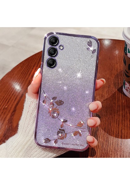 Samsung Galaxy A25 5g Gradyan Telefon Kapağı Çiçek Dekor Tpu Kasası (Yurt Dışından)