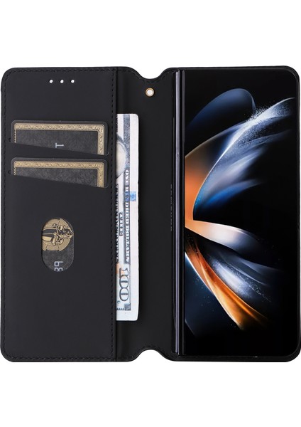 Samsung Galaxy Z Fold6 5g Cüzdan Pu Deri Telefon Kılıfı (Yurt Dışından)