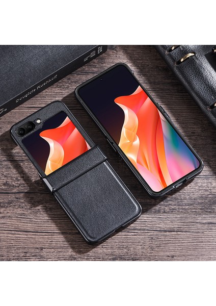 Samsung Galaxy Z Flip6 5g Pu Deri+Pc Telefon Kılıfı (Yurt Dışından)