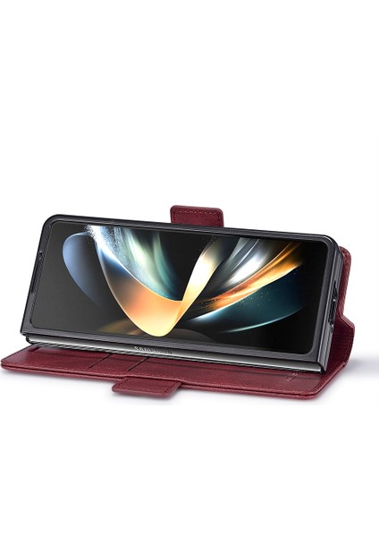 Samsung Galaxy Z Fold6 5g Telefon Standı Kılıf Pu Deri Rfıd Engelleme Cüzdan Kapağı (Yurt Dışından)