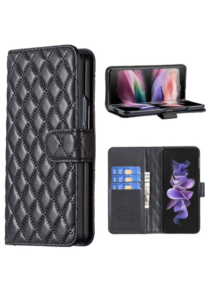 Samsung Galaxy Z Fold6 5g Eşkenar Dörtgen Cüzdan Pu Deri Telefon Kılıfı (Yurt Dışından) fırsatları