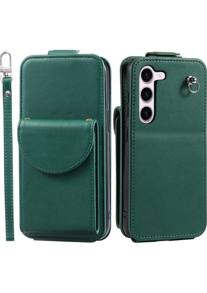 Samsung Galaxy S23+ Dikey Flip Shell Pu Deri+ Tpu Telefon Kapağı (Yurt Dışından)