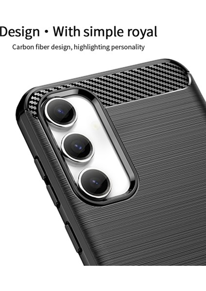 Samsung Galaxy S23 Fe Fırçalanmış Karbon Fiber Doku Telefon Kılıfı Yumuşak Tpu Telefon Kabuğu Kapağı (Yurt Dışından) fırsatları