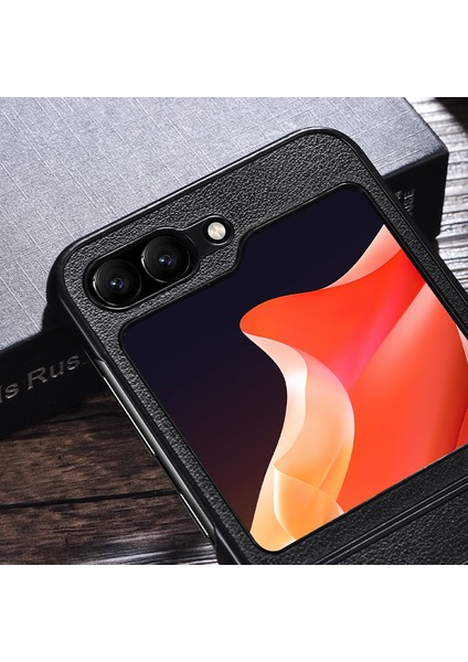 Samsung Galaxy Z Flip6 5g Magsafe Deri+Pc Telefon Kılıfı ile Uyumlu (Yurt Dışından)