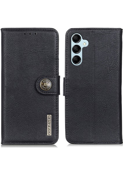 Samsung Galaxy M14 5g Telefon Cüzdan Kapak Cowhide Doku Deri Kılıf (Yurt Dışından)