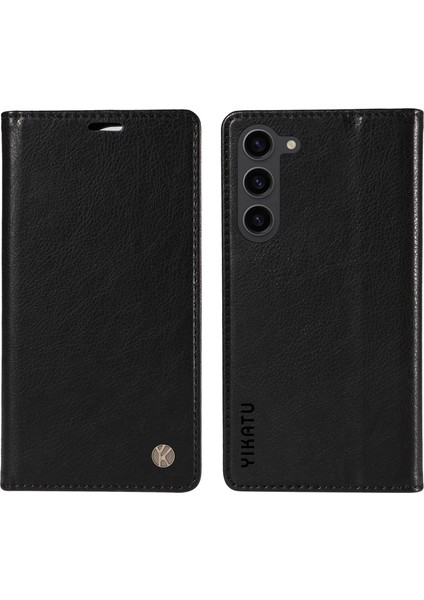 Samsung Galaxy S23+ Deri Cüzdan Litchi Doku Telefon Kabuğu (Yurt Dışından)