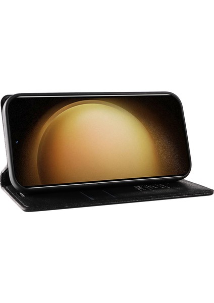 Samsung Galaxy S23+ Deri Cüzdan Litchi Doku Telefon Kabuğu (Yurt Dışından) modelleri