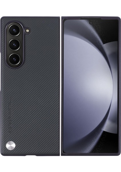 Samsung Galaxy Z Fold6 5g Karbon Fiber Pu Deri Kaplamalı Pc Cep Telefonu Kılıfı (Yurt Dışından)