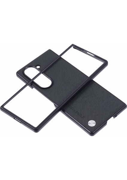 Samsung Galaxy Z Fold6 5g Karbon Fiber Pu Deri Kaplamalı Pc Cep Telefonu Kılıfı (Yurt Dışından)