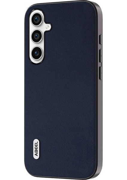 Samsung Galaxy S23 Fe Şok Geçirmez Nappa Doku Mobil Kılıf Inek Deri+Pc+Tpu Kapağı (Yurt Dışından)