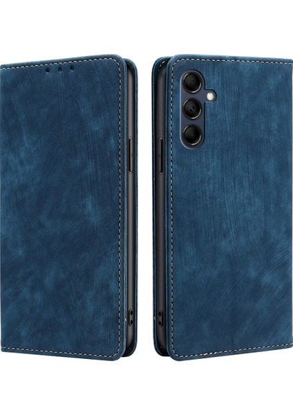 Samsung Galaxy M14 5g Dokulu Telefon Kapağı, Stand Rfıd Engelleme Cüzdanı Manyetik Deri Flip Case (Yurt Dışından)