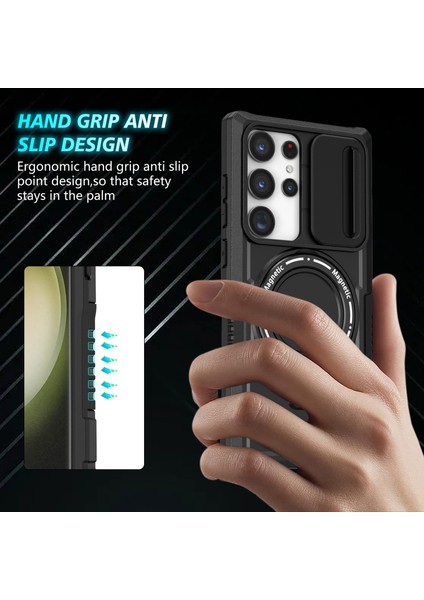 Samsung Galaxy S23 Ultra Slayt Lens Pencere Kickstand Telefon Kapağı (Yurt Dışından) fiyatları